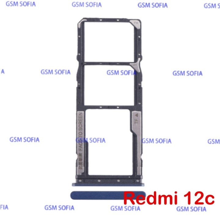 Bandeja sim + SD Para Redmi 12C - Azul