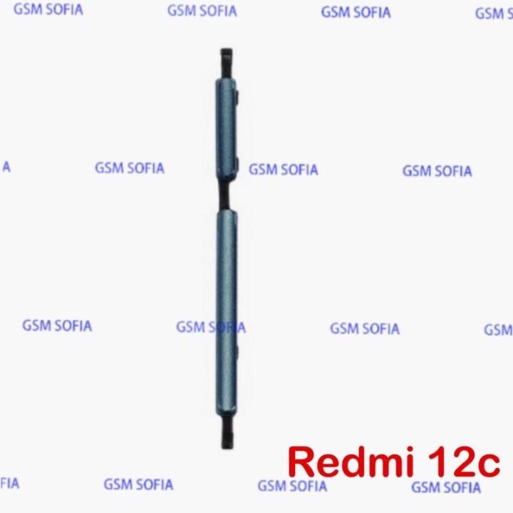 Botón lateral / pulsador lateral power + volumen para Redmi 12c - Azul