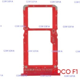 Bandeja SIM + SIM + SD Para Poco F1 - Rojo