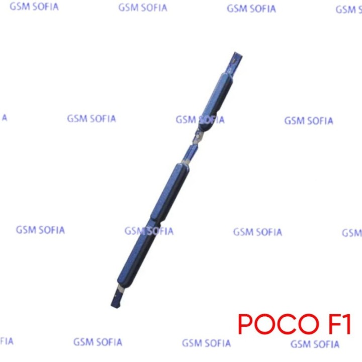 Botón lateral power + volumen para Poco F1 - Azul