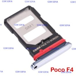 Bandeja sim para PocoPhone Poco F4  - Plata