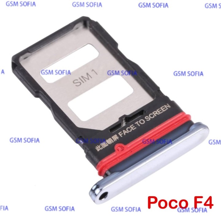 Bandeja sim para PocoPhone Poco F4  - Plata