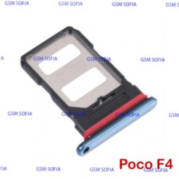 Bandeja sim para PocoPhone Poco F4  - Azul