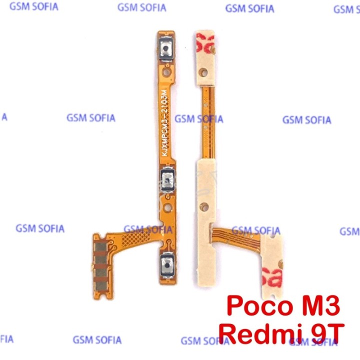 Flex Boton Power Encendido Y Volumen Placa Para Redmi 9T / Poco M3