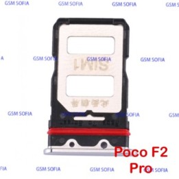 Bandeja SIM Para Xiaomi POCO F2 Pro / Redmi K30 Pro - Plata