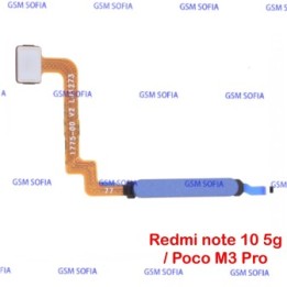 Flex huella power para redmi note 10 5G / Poco M3 Pro - Azul