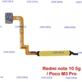 Flex huella power para redmi note 10 5G / Poco M3 Pro - Amarillo