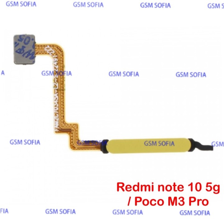Flex huella power para redmi note 10 5G / Poco M3 Pro - Amarillo