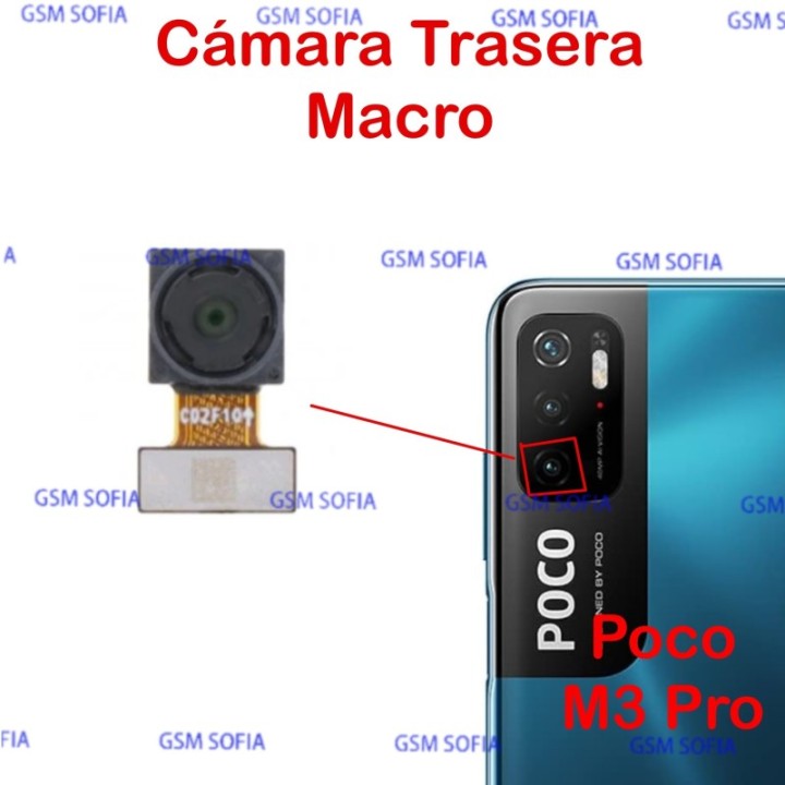 Flex con Camara Trasera Macro para Xiaomi Poco M3 Pro 5G