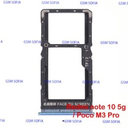 Bandeja sim para redmi note 10 5G / Poco M3 Pro - Azul
