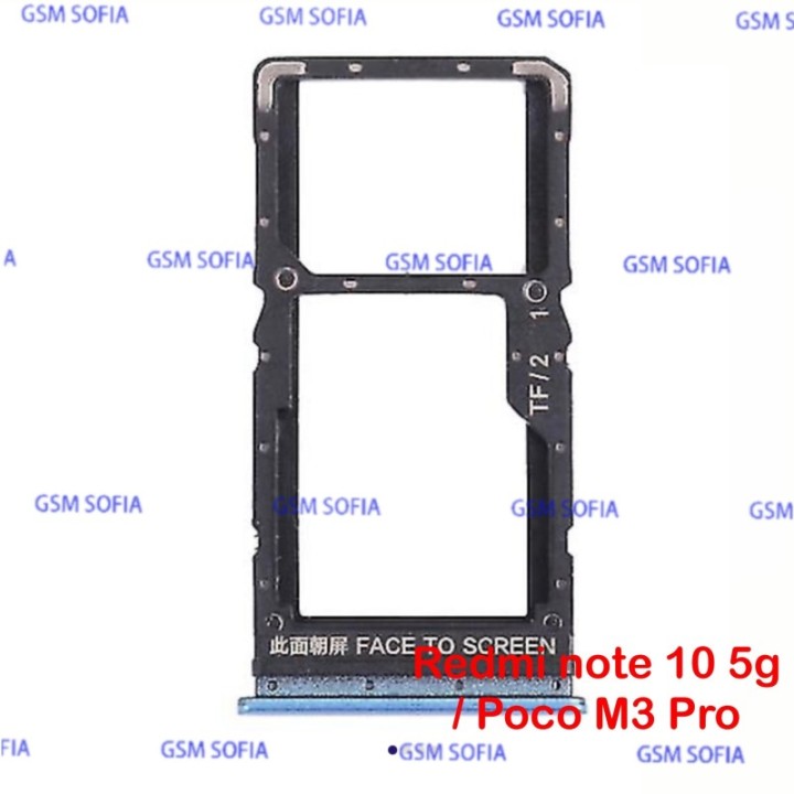 Bandeja sim para redmi note 10 5G / Poco M3 Pro - Azul