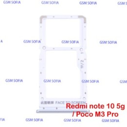 Bandeja sim para redmi note 10 5G / Poco M3 Pro - Plata