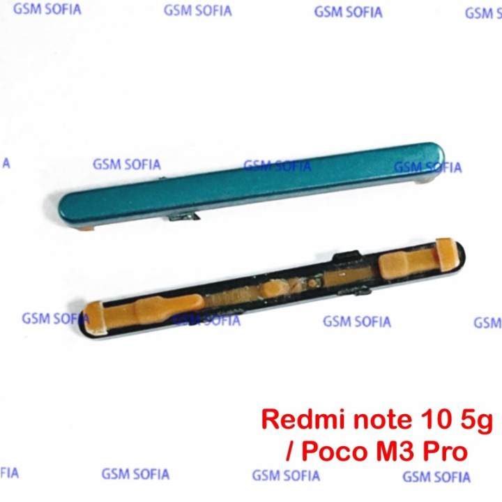 Botón lateral Volumen Para Poco M3 Pro / Redmi Note 10 5g - Azul agua