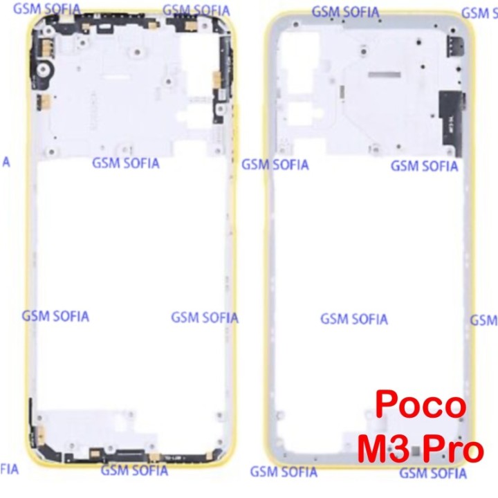 Marco Lateral / Chasis Externa Para Poco M3 Pro - Amarillo