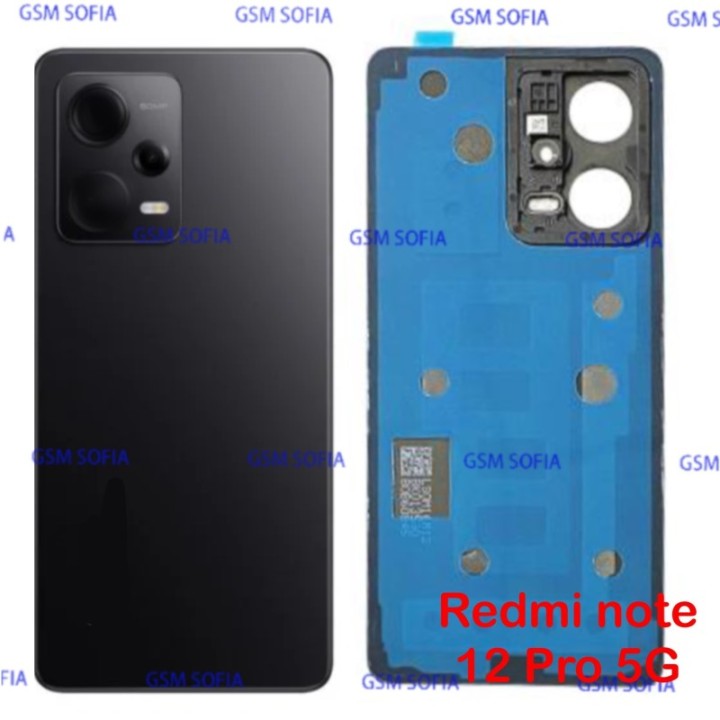 Tapa trasera con lente Para Redmi note 12 Pro 5G - Negro