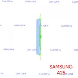 Boton / Pulsador Lateral Volumen Para Samsung Galaxy A25 / A255 - Azul