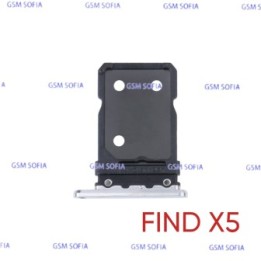 Bandeja sim  Para Oppo Find X5 / Find X5 Pro - Plata