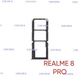 Bandeja sim  Para Realme 8 Pro - Plata