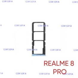 Bandeja sim  Para Realme 8 Pro - Azul