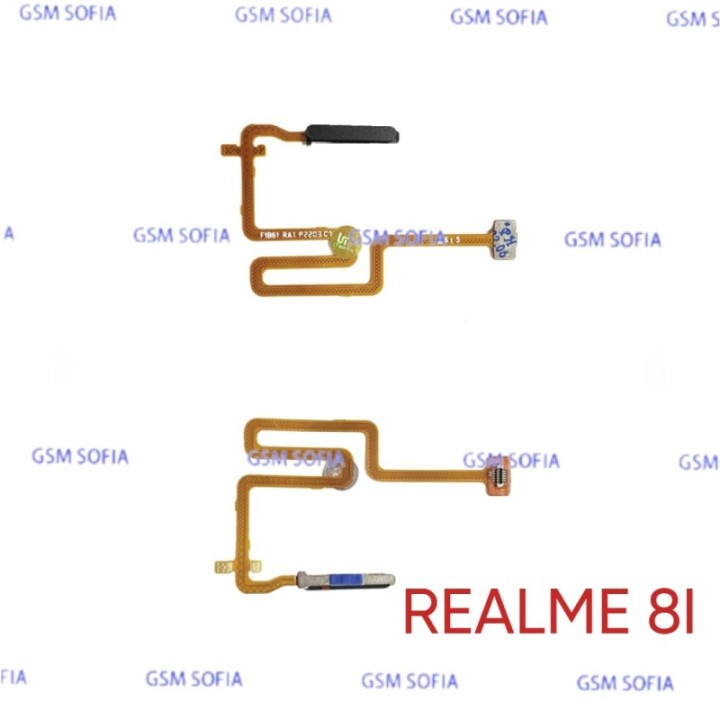 Flex Lector de huella + Power Para Realme 8i - Negro
