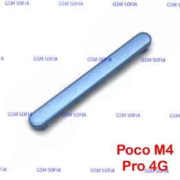 Botón / Pulsador Lateral De Volumen Para Poco M4 Pro 4G - Azul