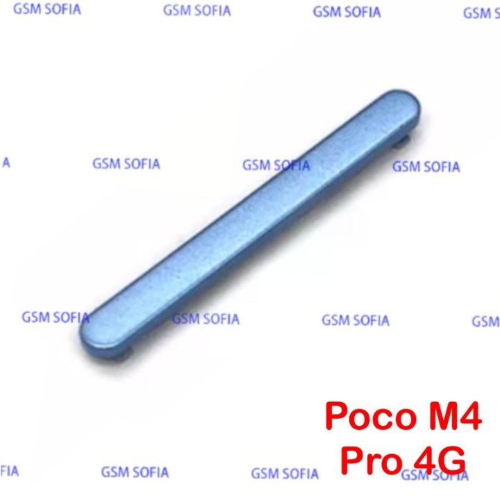 Botón / Pulsador Lateral De Volumen Para Poco M4 Pro 4G - Azul