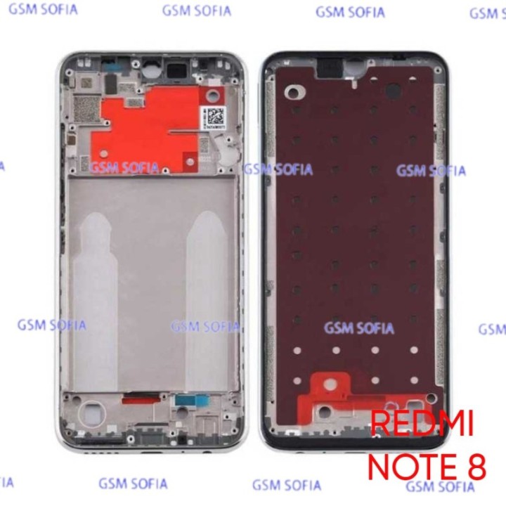 Chasis Frontal / Carcasa Delantera Para Xiaomi Redmi Note 8 - Plata