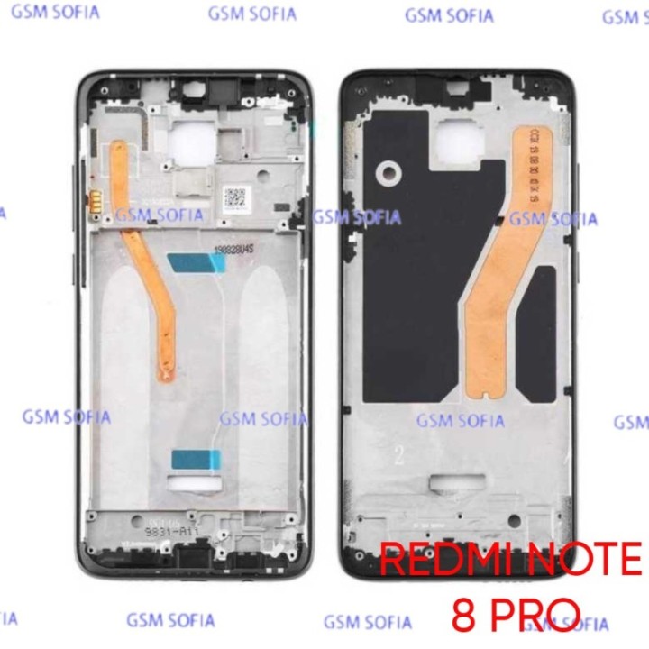 Chasis Frontal / Carcasa Delantera Para Xiaomi Redmi Note 8 Pro - Negro