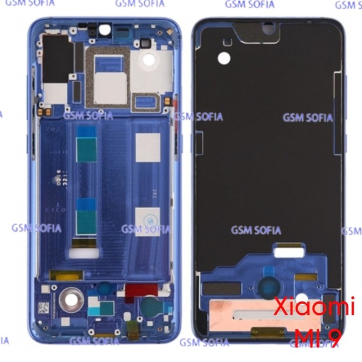 Chasis Marco Interna / Externa Metalica Para Xiaomi Mi 9 - Azul