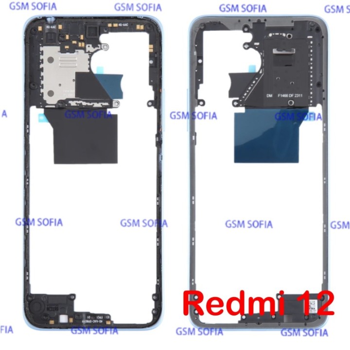 Marco Lateral Externa Para Redmi 12 4G / Redmi 12 5G - Azul