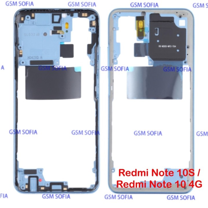 Marco Lateral Externa Para Redmi Note 10s / Redmi Note 10 4G - Azul
