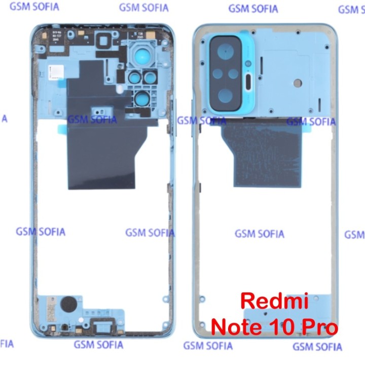 Marco Lateral Externa Para Redmi Note 10 Pro - Azul