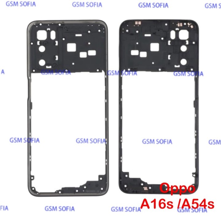 Chasis Externa / Marco Lateral para Oppo A16 / A16s / A54s - Negro