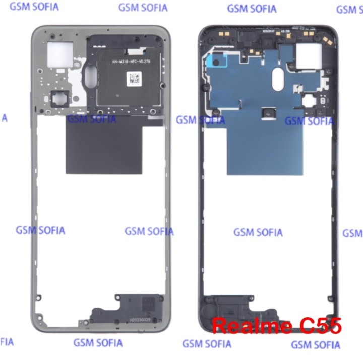 Marco Lateral / Chasis Externa Para Realme C55 - Negro