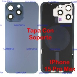 Tapa Trasera con Soporte Calidad Extra Para iPhone 15 Pro Max - Azul