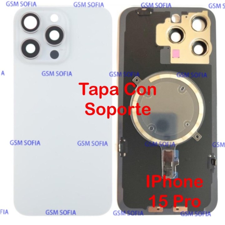 Tapa Trasera con Soporte Calidad Extra Para iPhone 15 Pro - Blanco