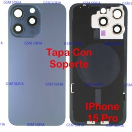 Tapa Trasera con Soporte Calidad Extra Para iPhone 15 Pro - Azul