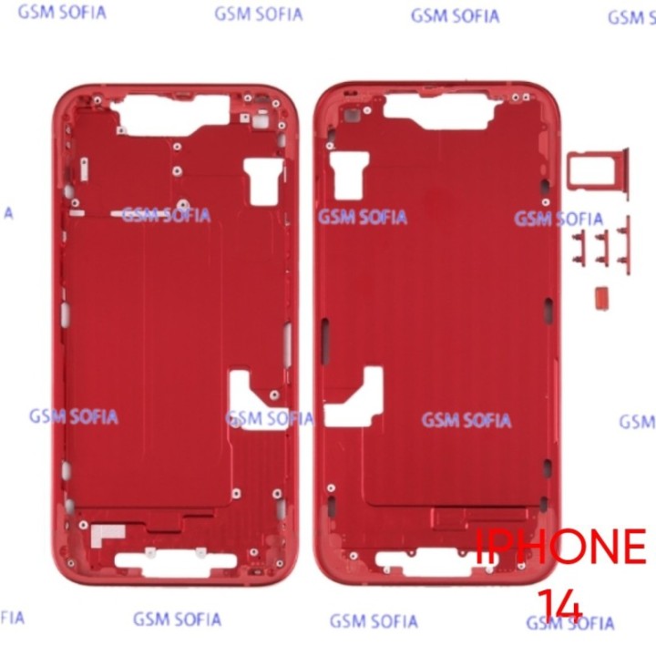 Chasis / Marco Intermedio Para IPhone 14 - Rojo