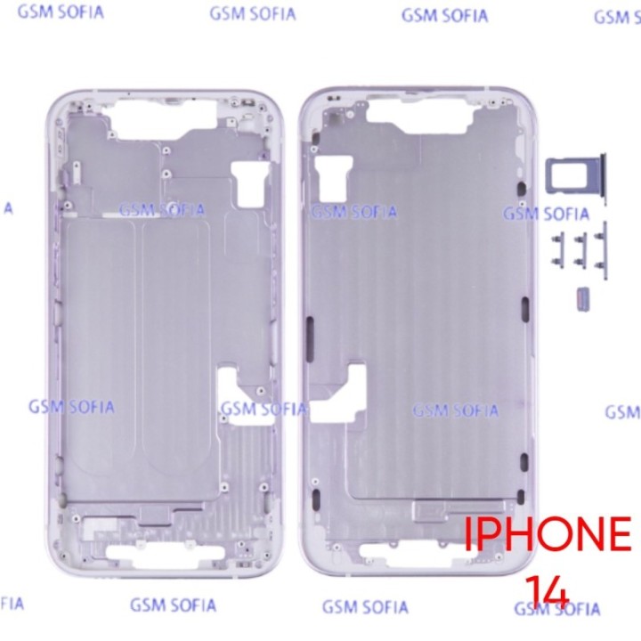 Chasis / Marco Intermedio Para IPhone 14 - Lila