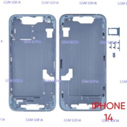 Chasis / Marco Intermedio Para IPhone 14 - Azul