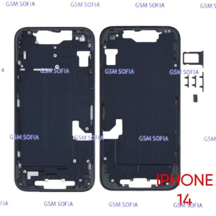 Chasis / Marco Intermedio Para IPhone 14 - Negro