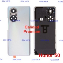 Tapa trasera con Lente CALIDAD PREMIUM para Huawei Honor 50 - Plata
