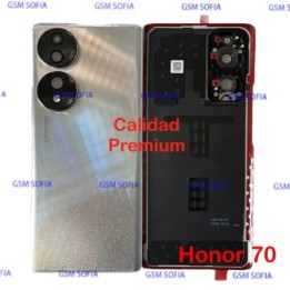 Tapa trasera con Lente CALIDAD PREMIUM para Huawei Honor 70 - Plata