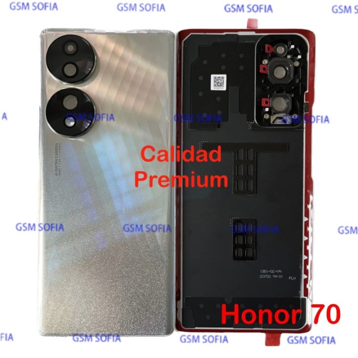 Tapa trasera con Lente CALIDAD PREMIUM para Huawei Honor 70 - Plata