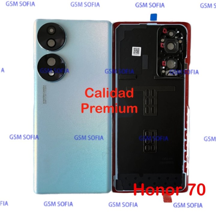 Tapa trasera con Lente CALIDAD PREMIUM para Huawei Honor 70 - Azul