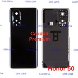 Tapa trasera con Lente CALIDAD PREMIUM para Huawei Honor 50 - Negro