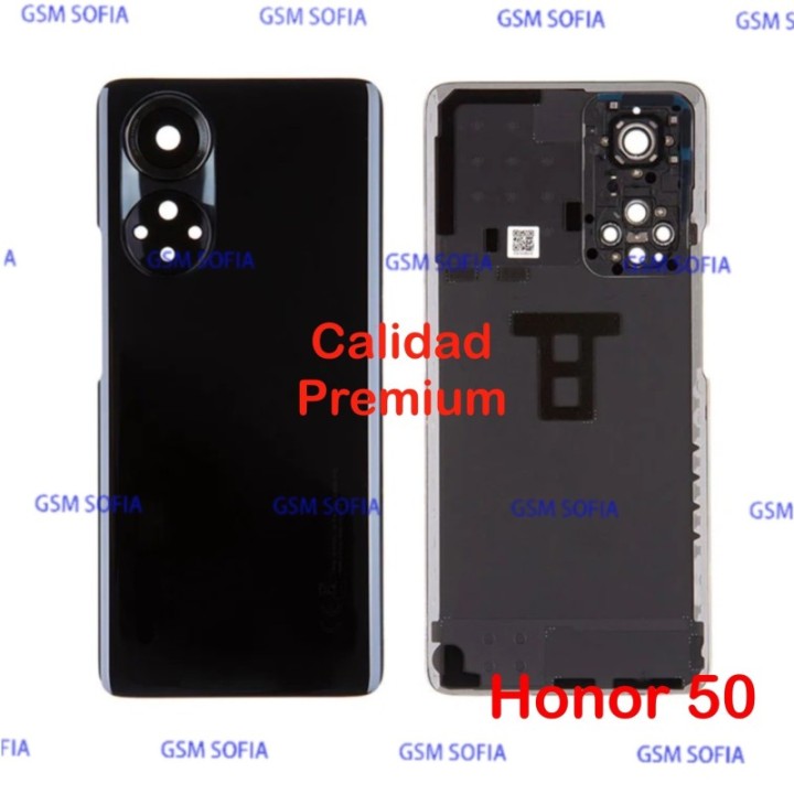 Tapa trasera con Lente CALIDAD PREMIUM para Huawei Honor 50 - Negro