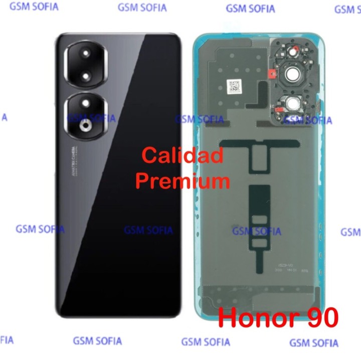 Tapa trasera con Lente CALIDAD PREMIUM para Huawei Honor 90 - Negro