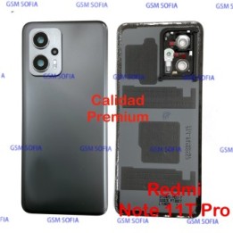 Tapa trasera Con Lente Calidad Premium Para Redmi Note 11T Pro - Negro