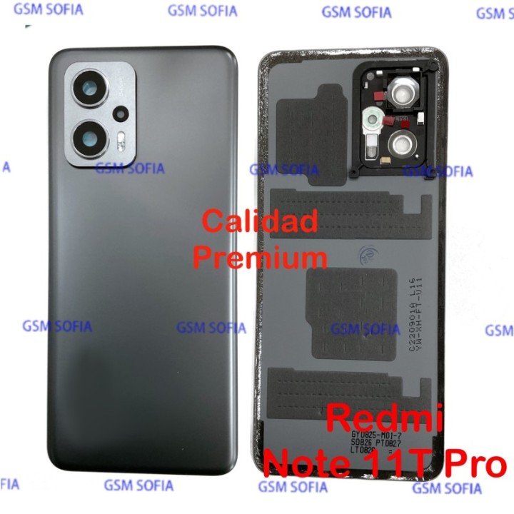 Tapa trasera Con Lente Calidad Premium Para Redmi Note 11T Pro - Negro